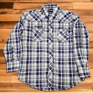 Men's Prism Wrangler Embroidered Logo Western Shirt Size XL